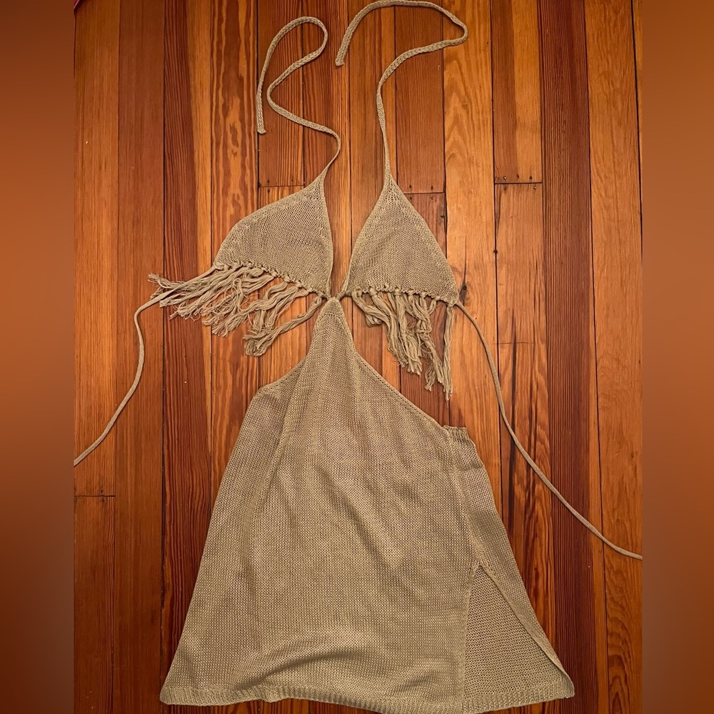 Shein swimsuit knit coverup small